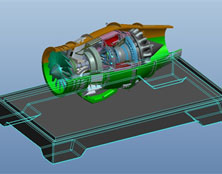 飞机发动机模型